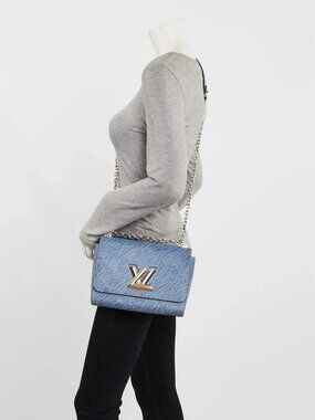 Louis Vuitton Denim Epi Leather Twist MM Bag